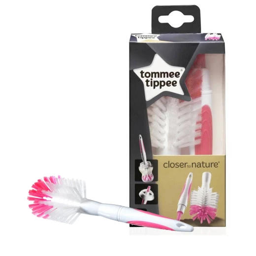 Tommee Tippee Bottle & Teat Brush, Pink Tommee Tippee Bottle & Teat Brush, Pink