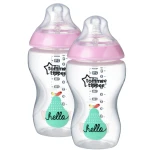 Tommee Tippee Closer to Nature 340 Ml Decorated Bottle, Pink Color - Tommee Tippee