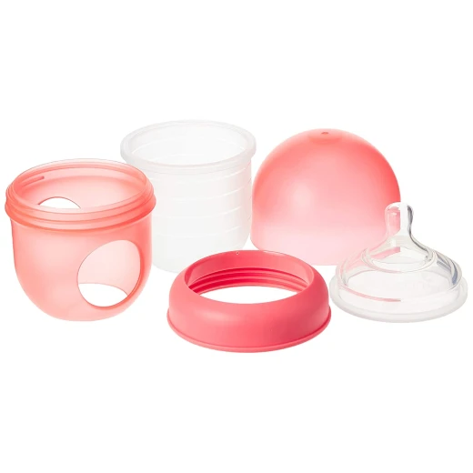 Boon Nursh Silicone Bottle Coral - 4oz - Boon - Image 2
