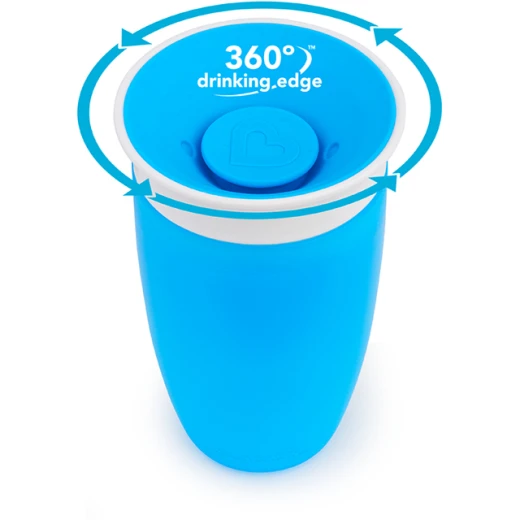 كوب بزاوية 360 درجة من منشكن ميراكل- 10 أونصة (أزرق / أبيض) - منشكن - Image 6
