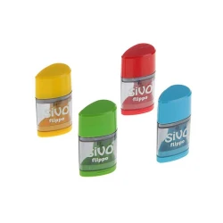 Sivo Flippo Eraser With Sharpen, Assorted Colors, 1 Piece