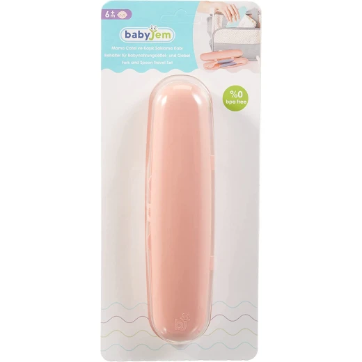 Babyjem cutlery case plastic rose