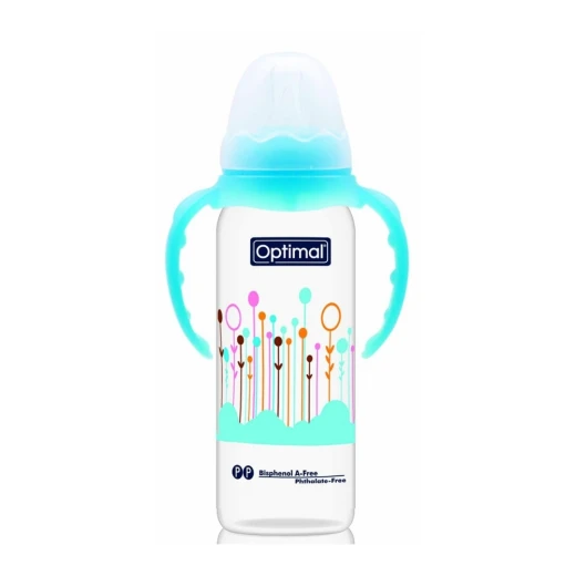 Optimal Feeding Bottle With Handle, Blue Color, 240 Ml