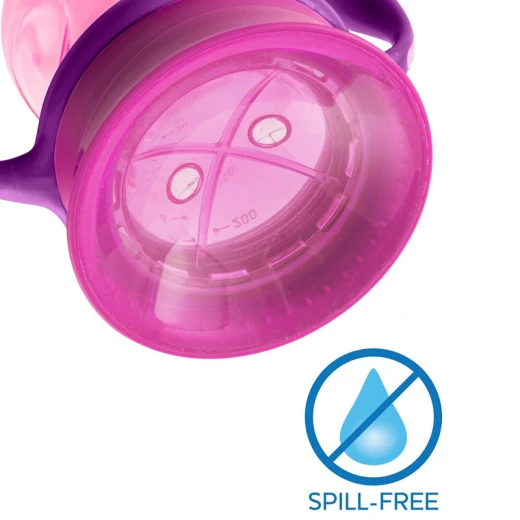 Chicco NaturalFit 360 Degree Rim Trainer Sippy Cup with Handles, in Pink, 200 ml, +12 أشهر - تشيكو - Image 2