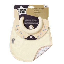 Tommee Tippee Closer to Nature Milk Feeding Bib, Cream