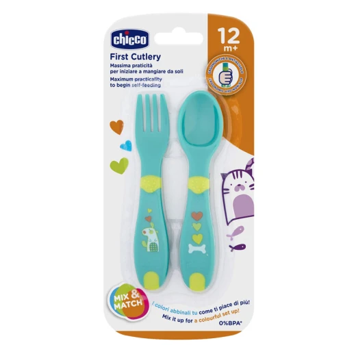 Chicco My First Cutlery 12 شهر Chicco My First Cutlery 12 شهر