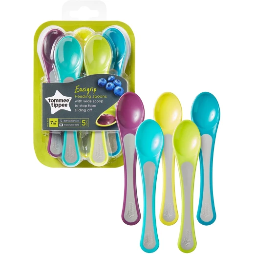 Tommee Tippee Feeding Spoons, 5 Count, Multi Colors Tommee Tippee Feeding Spoons, 5 Count, Multi Colors