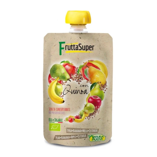 Natura Nuova Organic Banana, Apple & Quinoa Puree, 120 جرام Natura Nuova Organic Banana, Apple & Quinoa Puree, 120 جرام