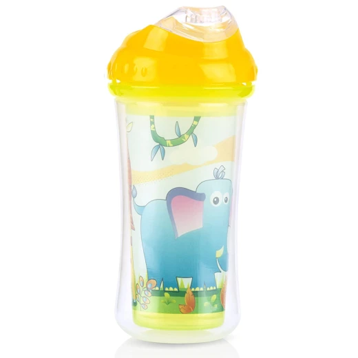 Nuby Insulated No-spill Clik-It Cool Sipper - 270 مل , Yellow Nuby Insulated No-spill Clik-It Cool Sipper - 270 مل , Yellow