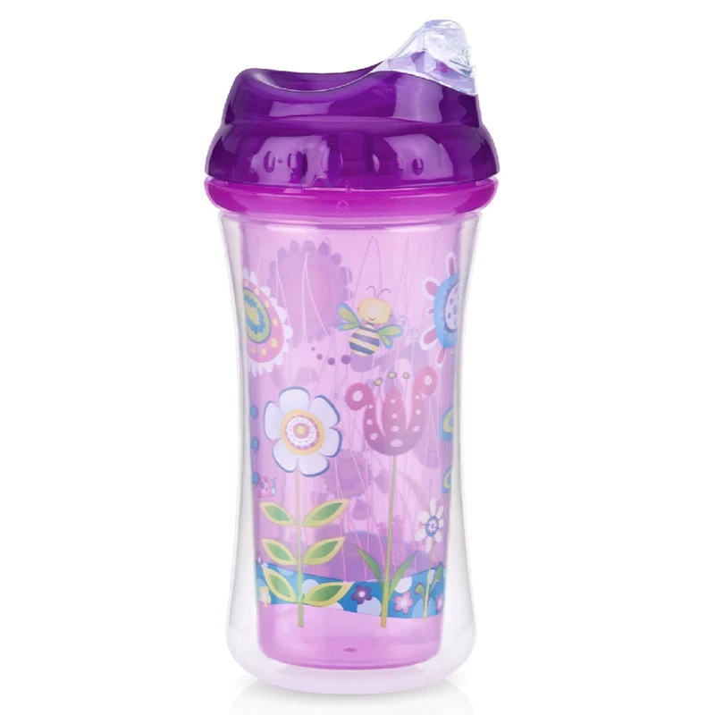 Nuby Insulated No-spill Clik-It Cool Sipper - 270 مل, Pink - نوبي