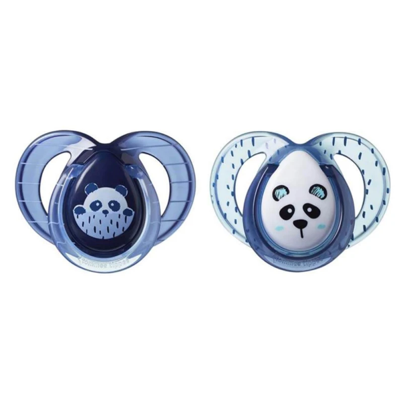 Tommee Tippee Soothers, Panda Design, 2 Pacifiers, 6-18 months - Tommee Tippee