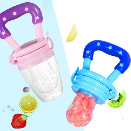 Smart Baby Silicone Food And Fruit Nibbler, Blue Color - Smart Baby - Image 2