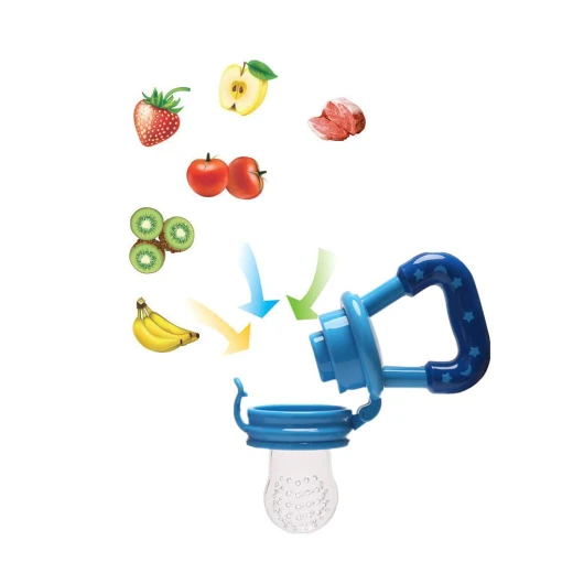Smart Baby Silicone Food And Fruit Nibbler, Blue Color - Smart Baby - Image 3