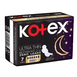 Kotex Ultra Thin Night Time Pads, 7 Pads