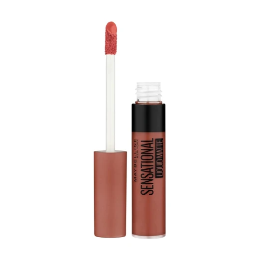 أحمر شفاه سائل غير لامع من Maybelline New York NU02 تغطية كاملة يدوم طويلاً 7 مل لون الشفاه أحمر شفاه سائل غير لامع من Maybelline New York NU02 تغطية كاملة يدوم طويلاً 7 مل لون الشفاه