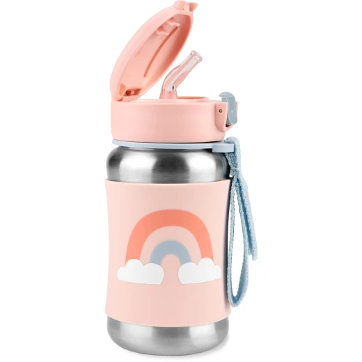 Skip Hop Spark Style Stainless Steel Straw Bottle, Rainbow Design, 350 Ml - Skip Hop - Image 2