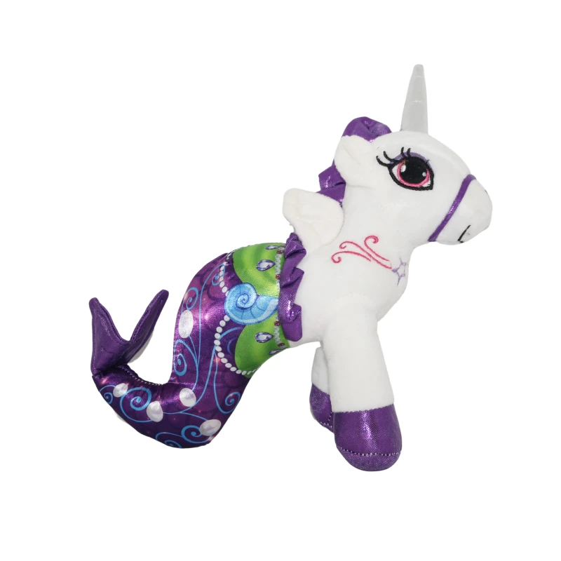 Cute Stuffed Soft Plush Toy, Mermaid Unicorn Design, White Color - Just For Fun