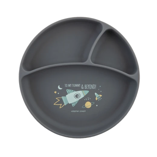 Stephen Joseph Silicone Baby Plate Space Design Stephen Joseph Silicone Baby Plate Space Design