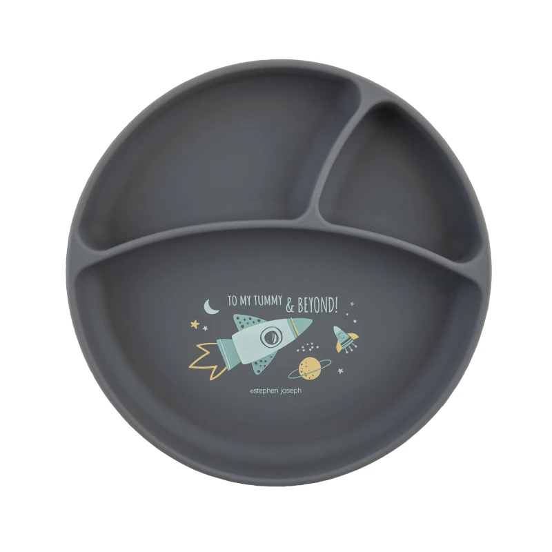 Stephen Joseph Silicone Baby Plate Space Design - Stephen Joseph