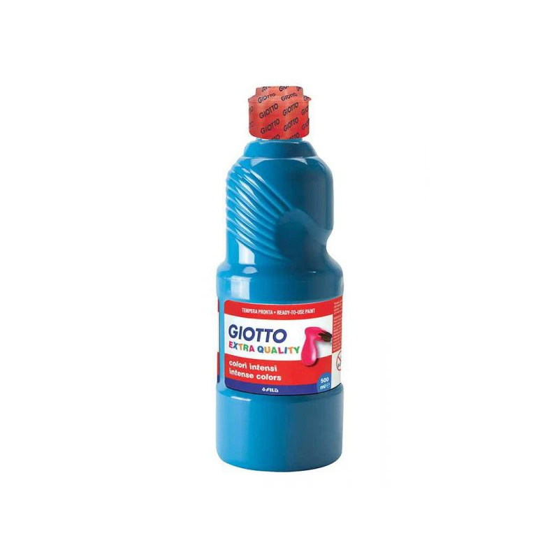 Giotto School Paint, Cyan Color, 500 Ml - Giotto