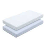 Cambrass Fitted Sheet Vichy , Blue Color, 60*120Cm, 2 Pieces - Cambrass
