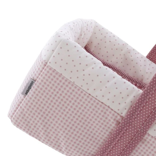 Cambrass Basket Layette Vichy, Pink Color, 22.5x29x29 Cm - Cambrass - Image 3