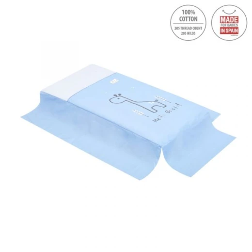 طقم غطاء سرير الاطفال,باللون الازرق,60*120, قطعتان, من كامبراس - كامبراس - Image 6