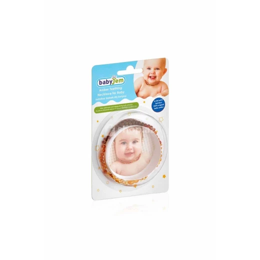 BabyJem Amber Teething Necklace, Rainbow Color - BabyJem - Image 2