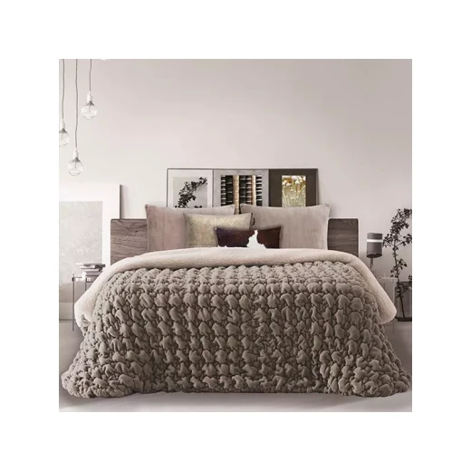 طقم لحاف شتوي بابل مخملي, باللون البني, قياس 180*200, 6 قطع من مينترول طقم لحاف شتوي بابل مخملي, باللون البني, قياس 180*200, 6 قطع من مينترول
