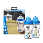 Tommee Tippee Closer to Nature 340 ml Decorated Bottle, Blue - Tommee Tippee