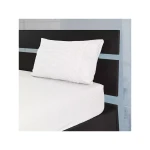 Cannon Dots & Stripes Fitted Sheet Set, Poly Cotton, White Color, Queen Size, 3 Pieces - Cannon