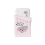 Manterol Baby VIP Blanket, Cute Animal Design, Pink Color Size 110x140 - MANTEROL