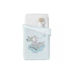 Manterol Baby VIP Blanket, Cute Animal Design, Blue Color Size 110x140 - MANTEROL