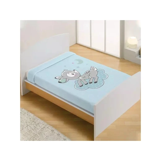 Manterol Baby VIP Blanket, Cute Animal Design, Blue Color Size 110x140 - MANTEROL - Image 2