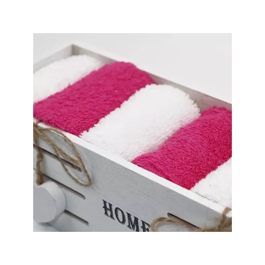 Weva Lovely Guest Towels Basket, Fushi Color, 6 Pieces - Weva - Image 2