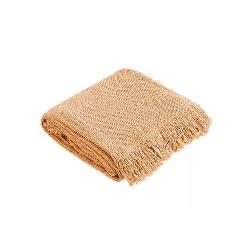 Manterol "Fausto" Throw Blanket, Orange Color, Size 130x170 Cm - MANTEROL