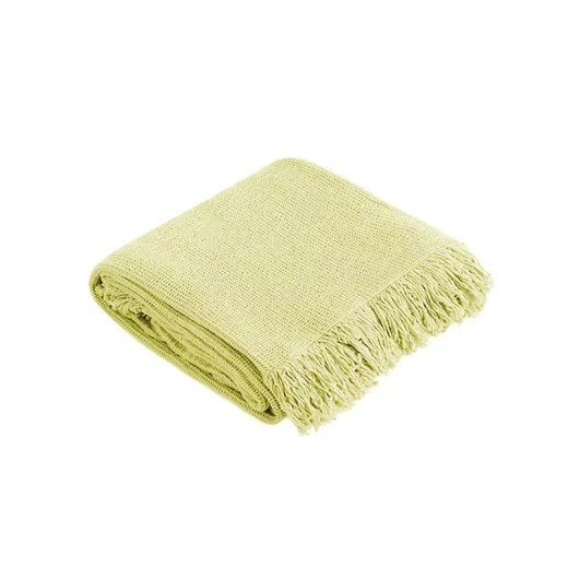 Manterol "Fausto" Throw Blanket, Light Green Color, Size 130x170 Cm