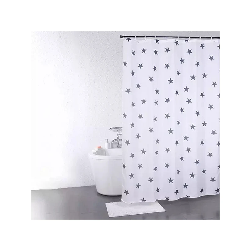 Weva Shower Curtain Water Proof Fade Out, Stars Design, 240*200 - Weva