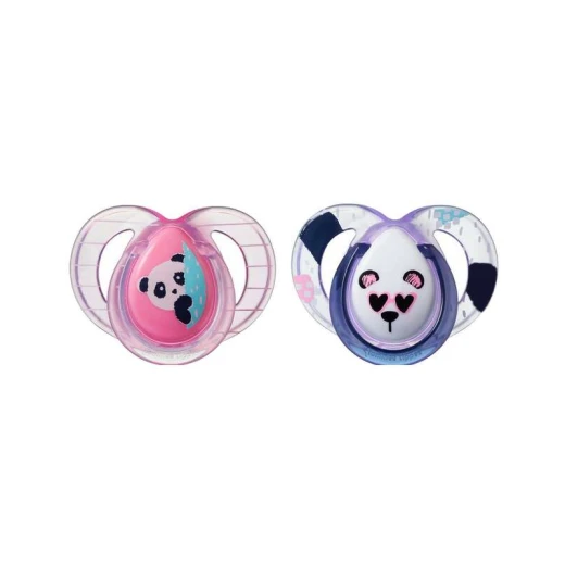 Tommee Tippee Soothers, Panda Design, 2 Pacifiers, 6-18 months