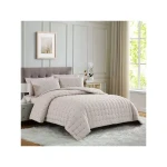 Nova Home "Natori" Embroidered Comforter Set, Beige Color, 4 Pieces - Nova Home