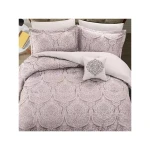 Nova Home "Nouveau" Jacquard Comforter Set, Purple - King/Super King - 7 Pcs - Nova Home