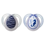 Tommee Tippee Night Time Silicon Soother, 0-6 Months, 2 Pieces - Tommee Tippee