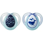 Tommee Tippee Night Time Silicon Soother, 0-6 Months, 2 Pieces - Tommee Tippee