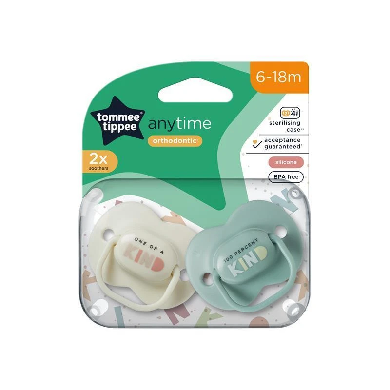 Tommee Tippee Anytime Soother, 6-18m, 2 Pieces - Tommee Tippee