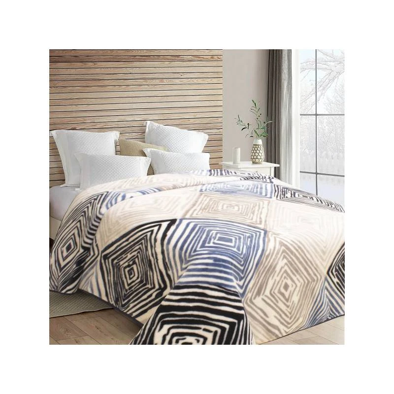 ARMN Cuddly Engraved Kingsize Blanket Navy Blue Color 220*240 - Armn