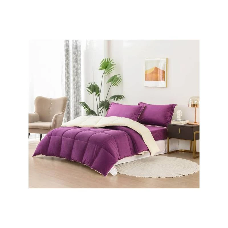 ARMN So Soft Kingsize Winter Comforter, Lilac Color 4 Pieces - Armn