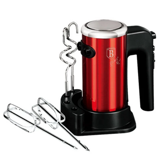 Berlinger Haus Hand Mixer With Stand, Red Color