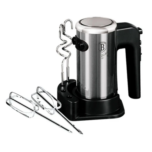 Berlinger Haus Hand Mixer With Stand, Silver Color