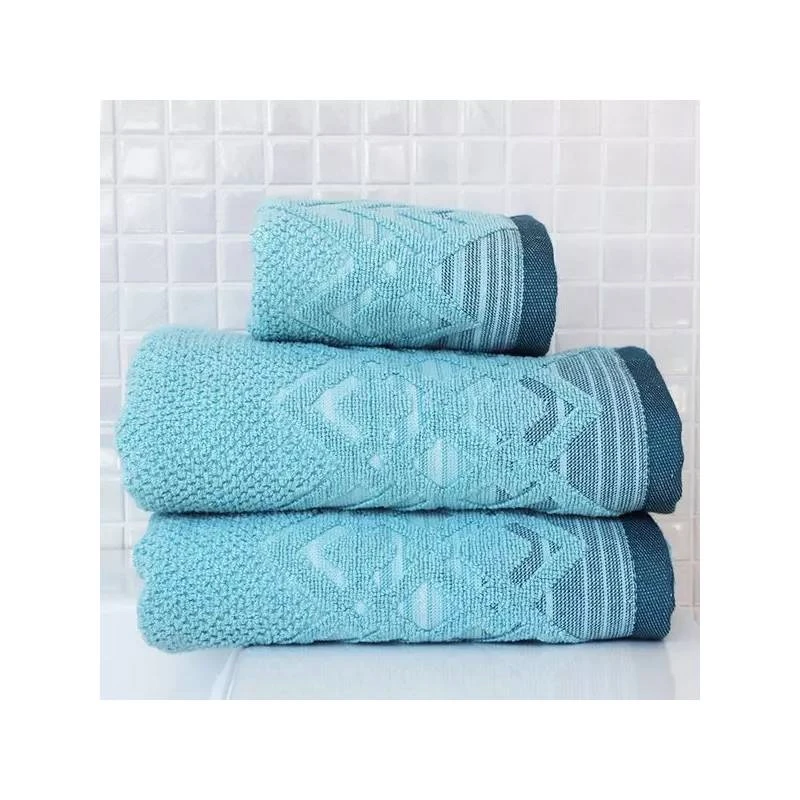 Nova Home Section 100% Cotton Jacquard Towel, Light Blue Color, Size 90*50 - Nova Home