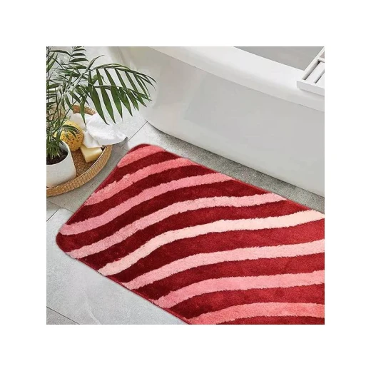 Nova Home Cable Bath Mat, Pink Color, Size 50*80 Nova Home Cable Bath Mat, Pink Color, Size 50*80